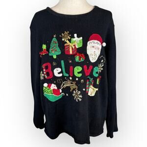 Vintage 90s Ugly Christmas Sweater XL